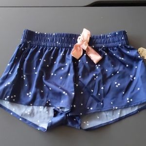 Blue pajama shorts